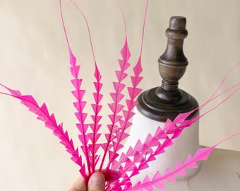 80 Colors Zig Zag 10"-12" Chevron Cut Coque Feather Fascinators for Millinery Hat Handcraft Costume