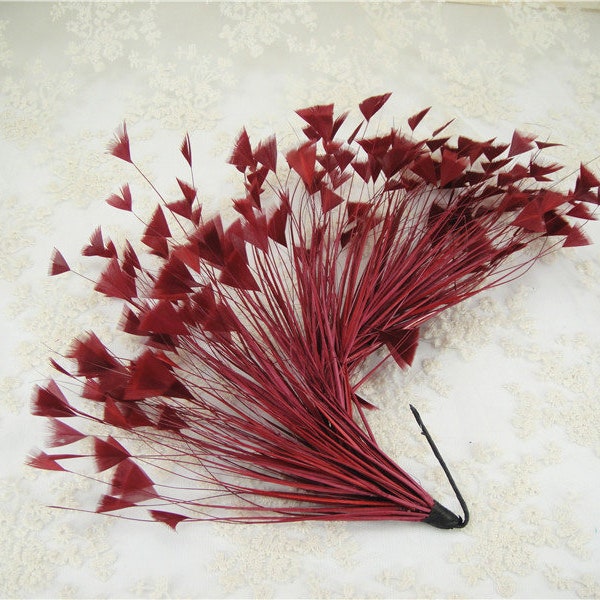 Handmade Natural Dyed Feather Flower Mount Bouquet Faux flowers Millinery Goose Feathers for Hat Making Fascinators Decoration 1 Piece