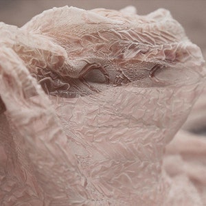 Pink Chiffon Lace Fabric Lace Trims for Girl Skirt Dress Gown Costume Design DIY By the Yard
