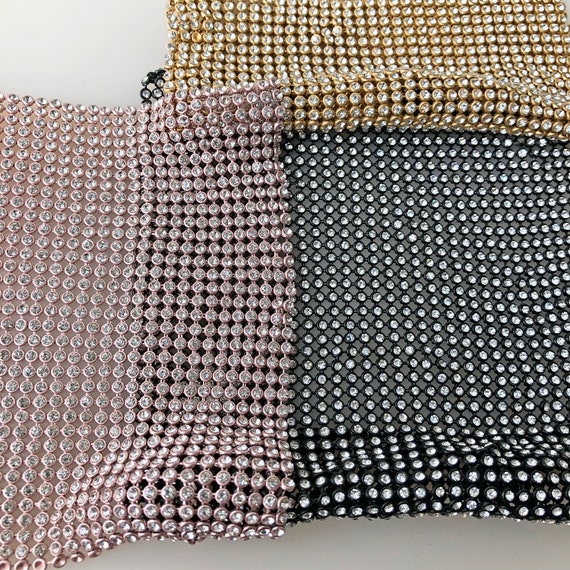 Silver Rhinestone Sheet, Crystal Fabric, Rhinestone Fabric 