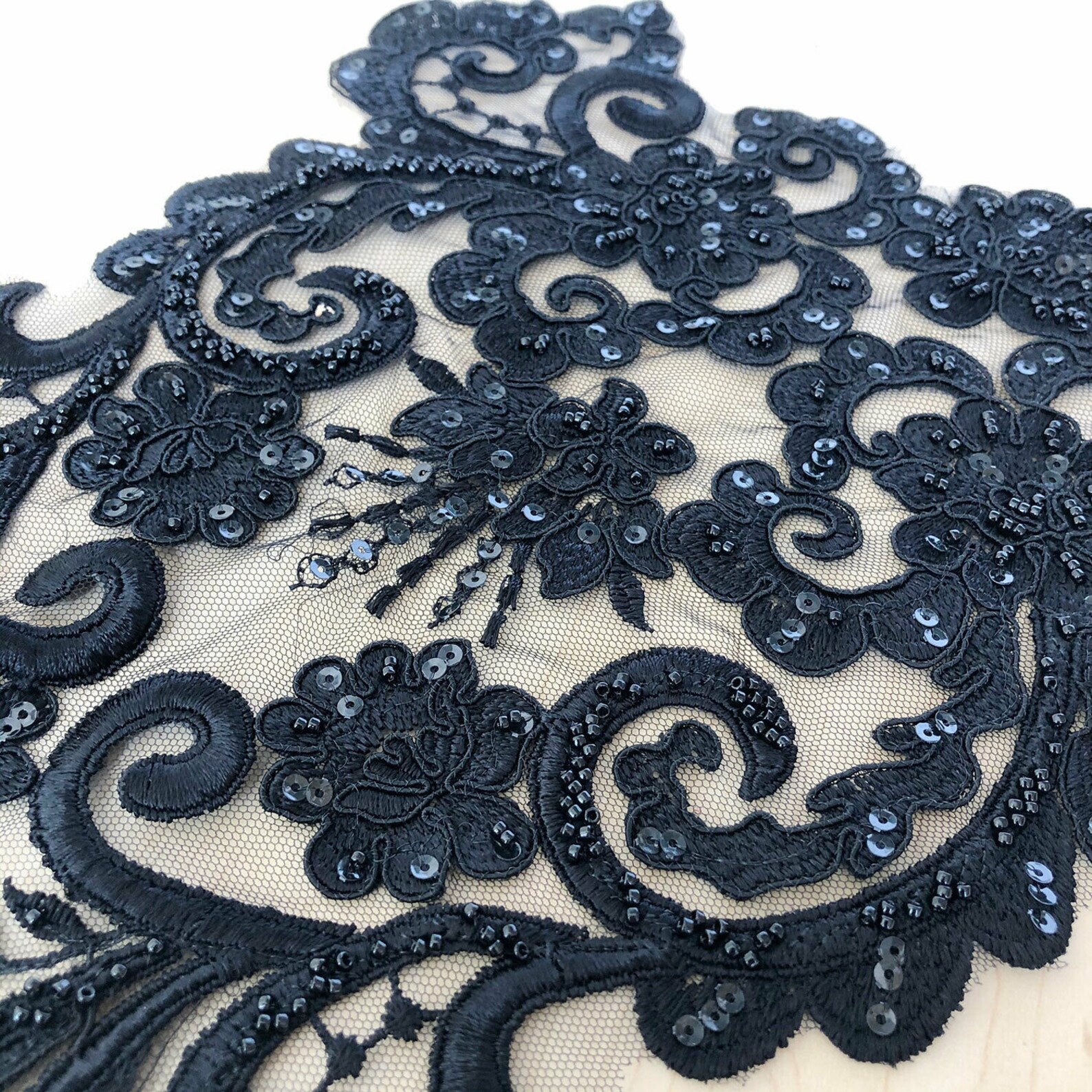Lace Sewing Applique Embroidery Trim Stitch On Motif 16812 main image 1