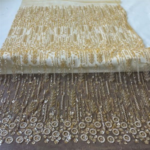 Gold Sequin Embellished Mesh Connection