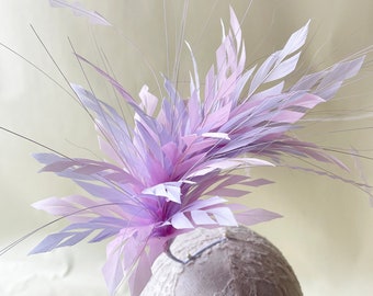 Natural Goose Feather Flower Mount Bouquet Dyed Faux flowers Stripped Coque Feathers for Hat Millinery Wedding Accessories Craft 1 Piece