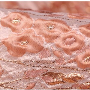 High- End Floral Jacquard Fabric, Polyeter Cotton Brocade Fabric ...