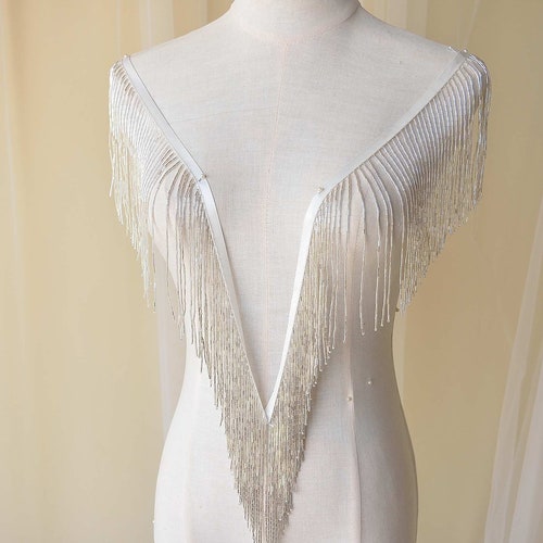 Dangling Beaded Fringe Trim Drape Heavy Beads Trims for Haute Etsy