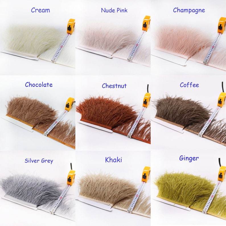 30cm 46 Purple Ostrich Feather Fringe Trim Per - Foto 4