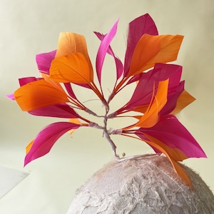 Handmade Feather Flower Millinery Flowers Twisted Flower Feather for Millinery Horse Racing Wedding Fascinators Bridal Headpiece Custom