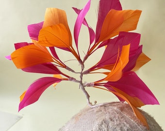 Handmade Feather Flower Millinery Flowers Twisted Flower Feather for Millinery Horse Racing Wedding Fascinators Bridal Headpiece Custom