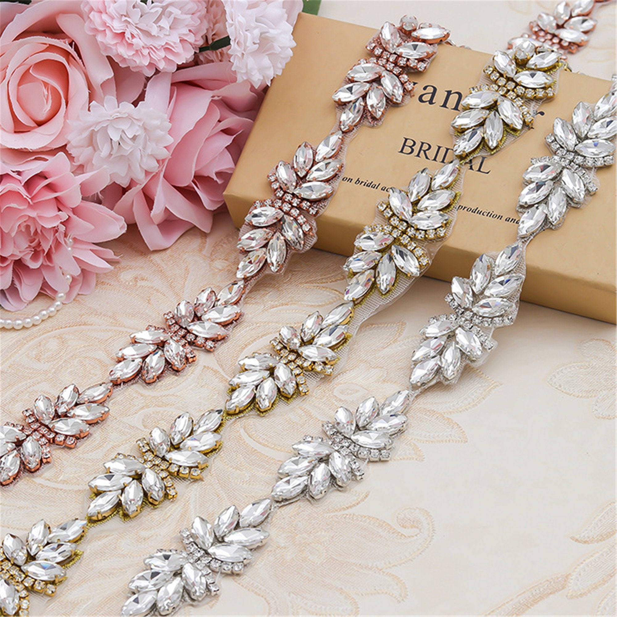 Rhinestone Belts for Evening Dress - Etsy