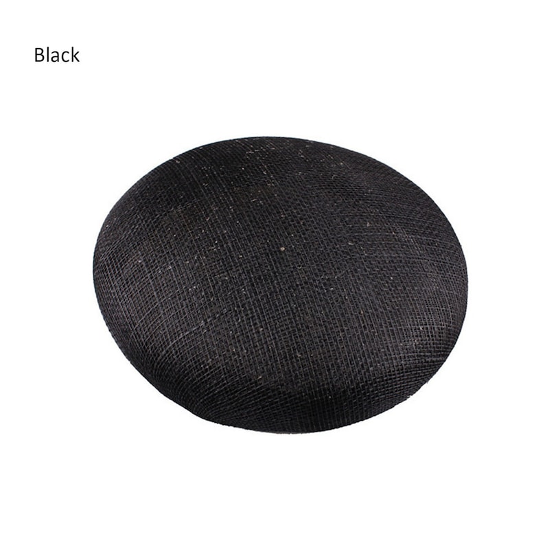Chapeau bibi à boutons de forme ronde, base de chapeau Sinamay, chapeau haut de forme pour chapellerie et fabrication de chapeaux, 5,9 pouces de diamètre image 6