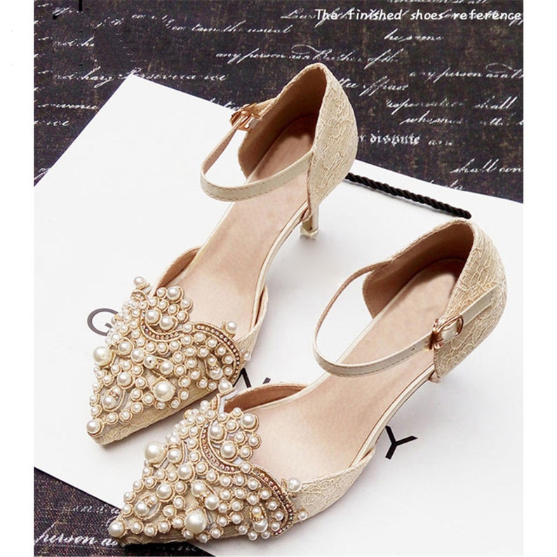 2PCS Pearl Crystal Rhinestone Shoe Clips Applique Diamante Etsy