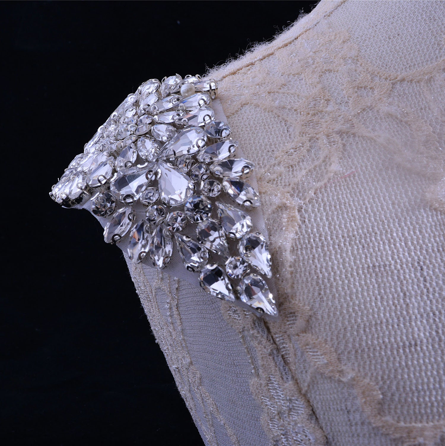 diamonds for dresses Handmade Rhinestone Diamonds Beading Dress Applique