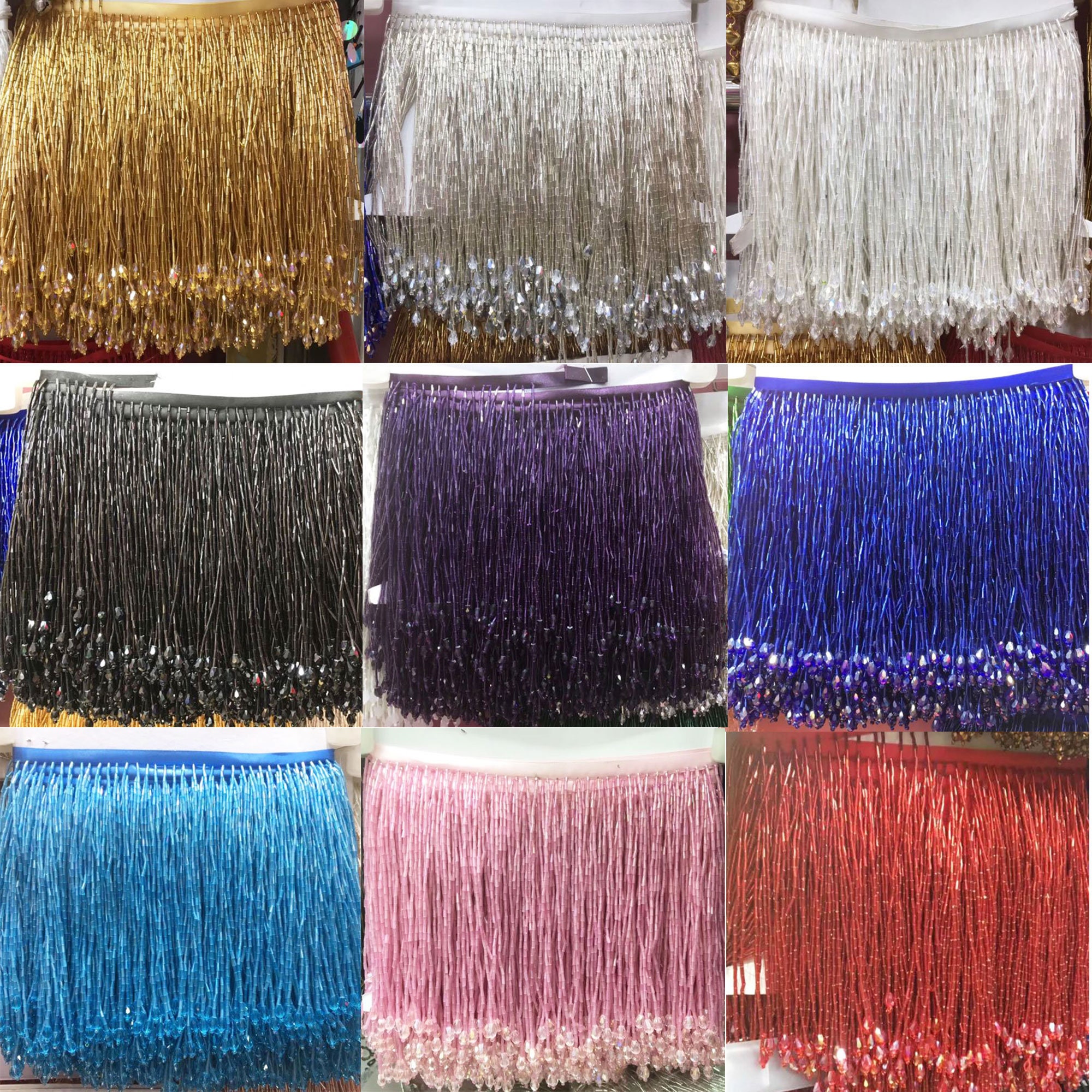 Frange En Dentelle à Pompons 3 Mètres - Décoration Rideau, Couture, Costume - Polyester - Largeur 10,5 Cm
