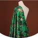 High- End Green Floral Jacquard Fabric, Polyeter Cotton Brocade Fabric ...