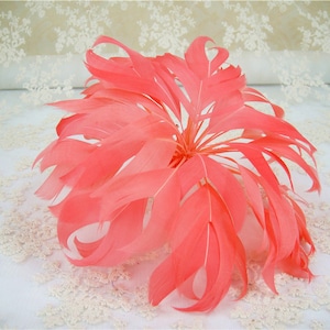 Customized Feather Flower Bouquet Faux flowers Mount Millinery Coque Goose Feathers Hat Making DIY Wedding Accessories Headpiece 1 Piece