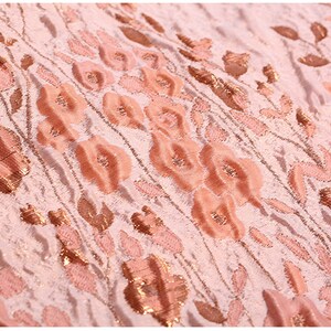 High- End Floral Jacquard Fabric, Polyeter Cotton Brocade Fabric ...
