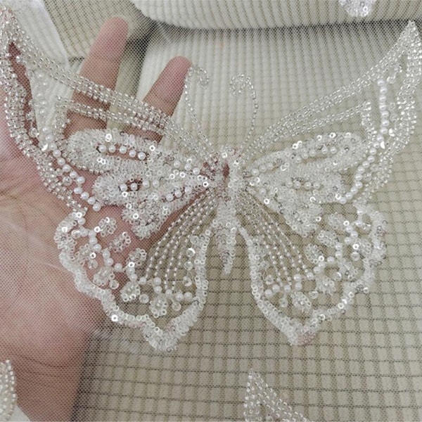 Butterfly and flower embroidered lace pajama dress