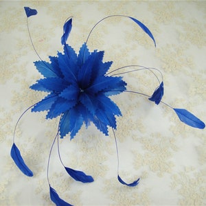Blue Millinery Feather Flower Bouquet Embellishment Feathers Hat Making for Millinery Fascinators & Crafts Handmade Bridal Headpiece 1 Piece