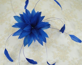 Blue Millinery Feather Flower Bouquet Embellishment Feathers Hat Making for Millinery Fascinators & Crafts Handmade Bridal Headpiece 1 Piece