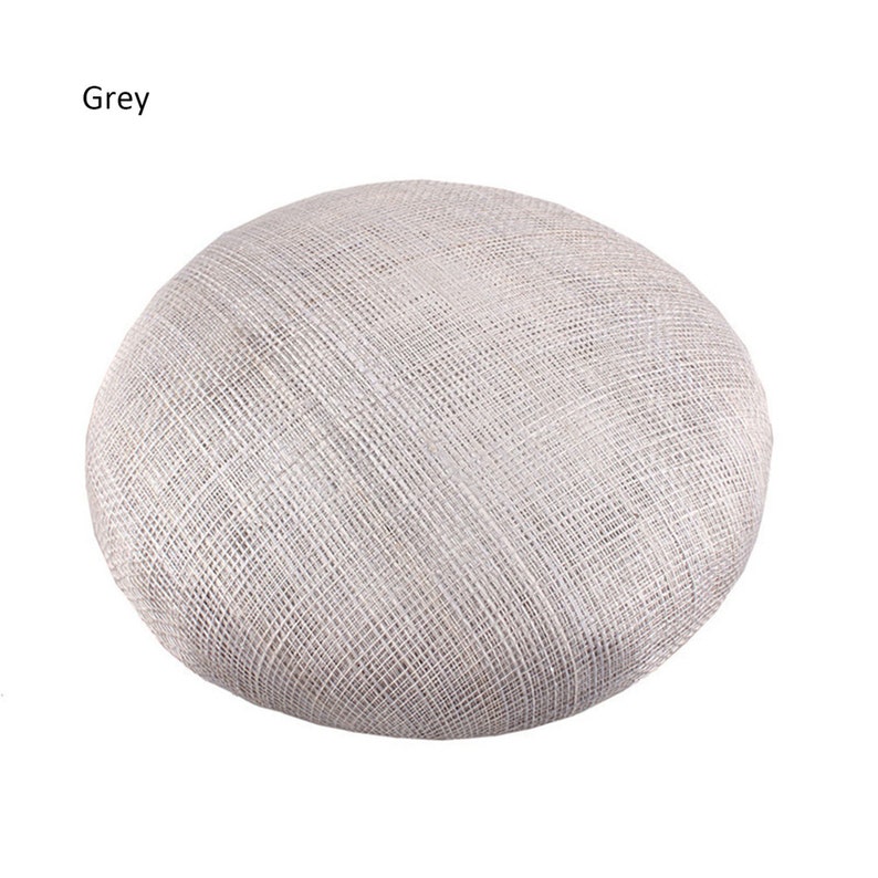 Round Shaped Button Fascinator Sinamay Hat Base Top Hat for Millinery & Hat Making 5.9" Diameter image 11