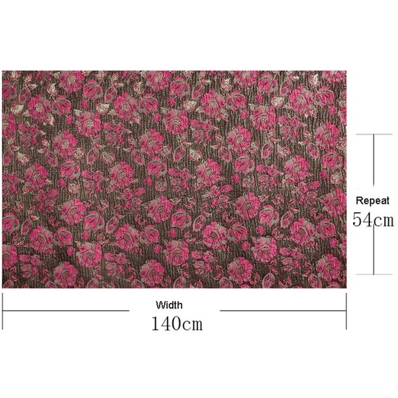 Elegant Lotus Pattern Jacquard Fabric, Embrossed Style Jacquard