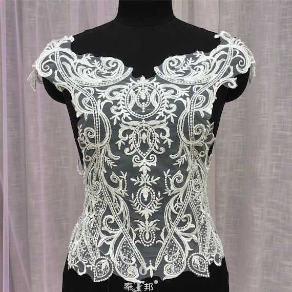 Ricamo Vite Di Pizzo Floreale Con Foglie In Tulle Per Abito, Costumi