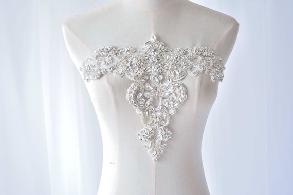 sew on beads for wedding dress Making a Beaded Wedding Gown Tutorial