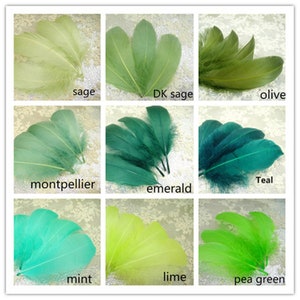 Wholesale Natural Real Dyed Stripped Goose Feathers for Millinery Fascinators Hat Making Crafts DIY 10/25/50/75/100 PCS 5-6&quot; Length