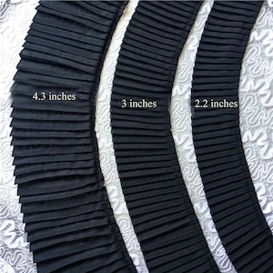 Chiffon Pleated Lace Trims Folded Ribbon Fringe Edge Trimming for Wedding Girl Dress Gown Doll Decor By the Yard