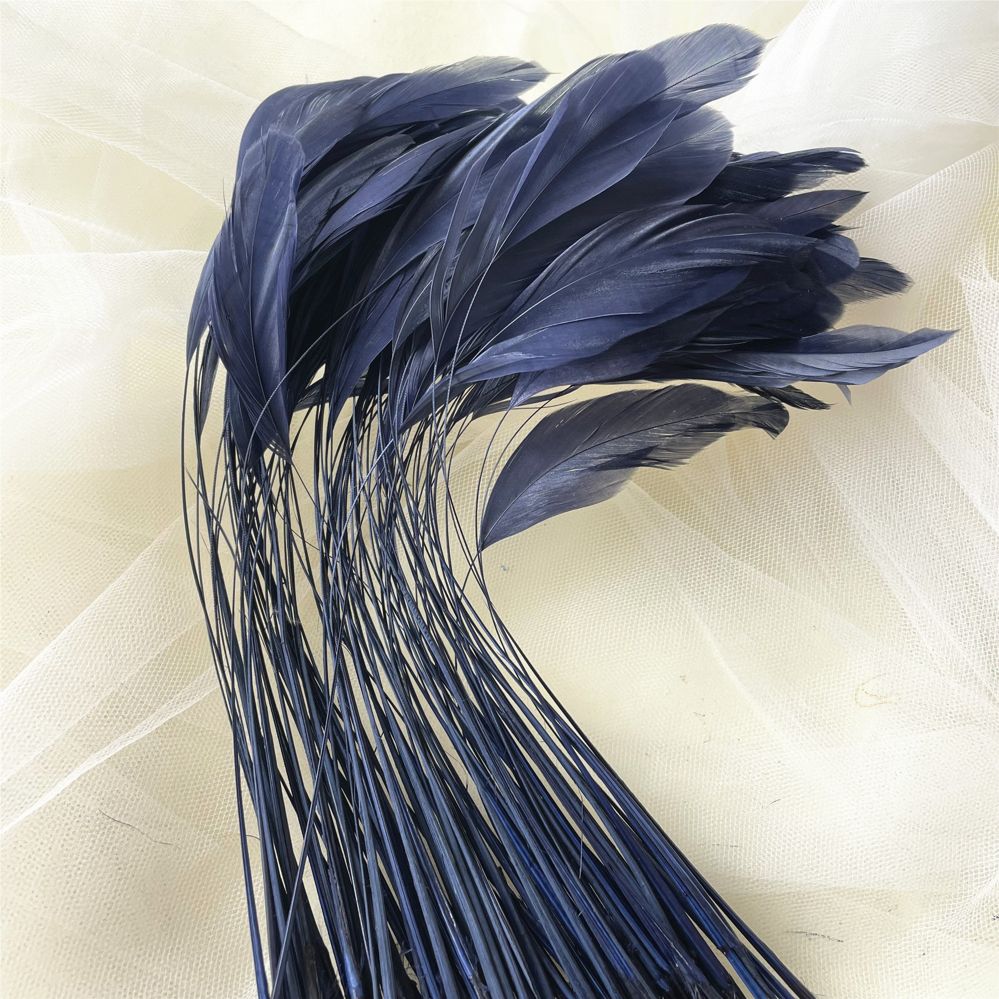 Plumes D'oie Naturelles En Vrac - 300 Pièces - Bleu Marine - 10-15 Cm - Pour Attrape-rêves, Déco DIY
