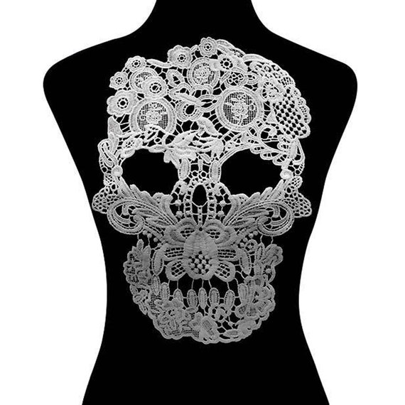 Skull Lace Appliques Guipure Embroidery Skeleton Lace Applique Sewing on  Evening Dancing Dress Wedding Trim - Etsy