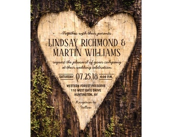rustic wedding invitation template etsy