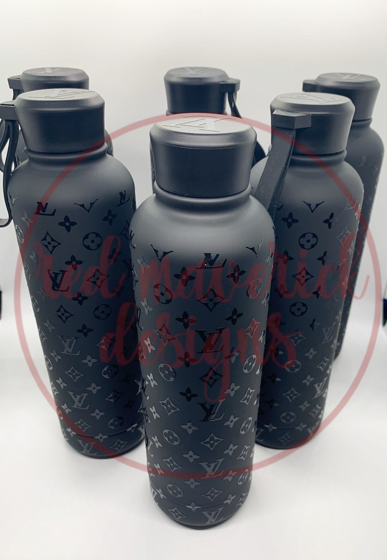 Designer inspired water bottle LV stainless water bottle Etsy