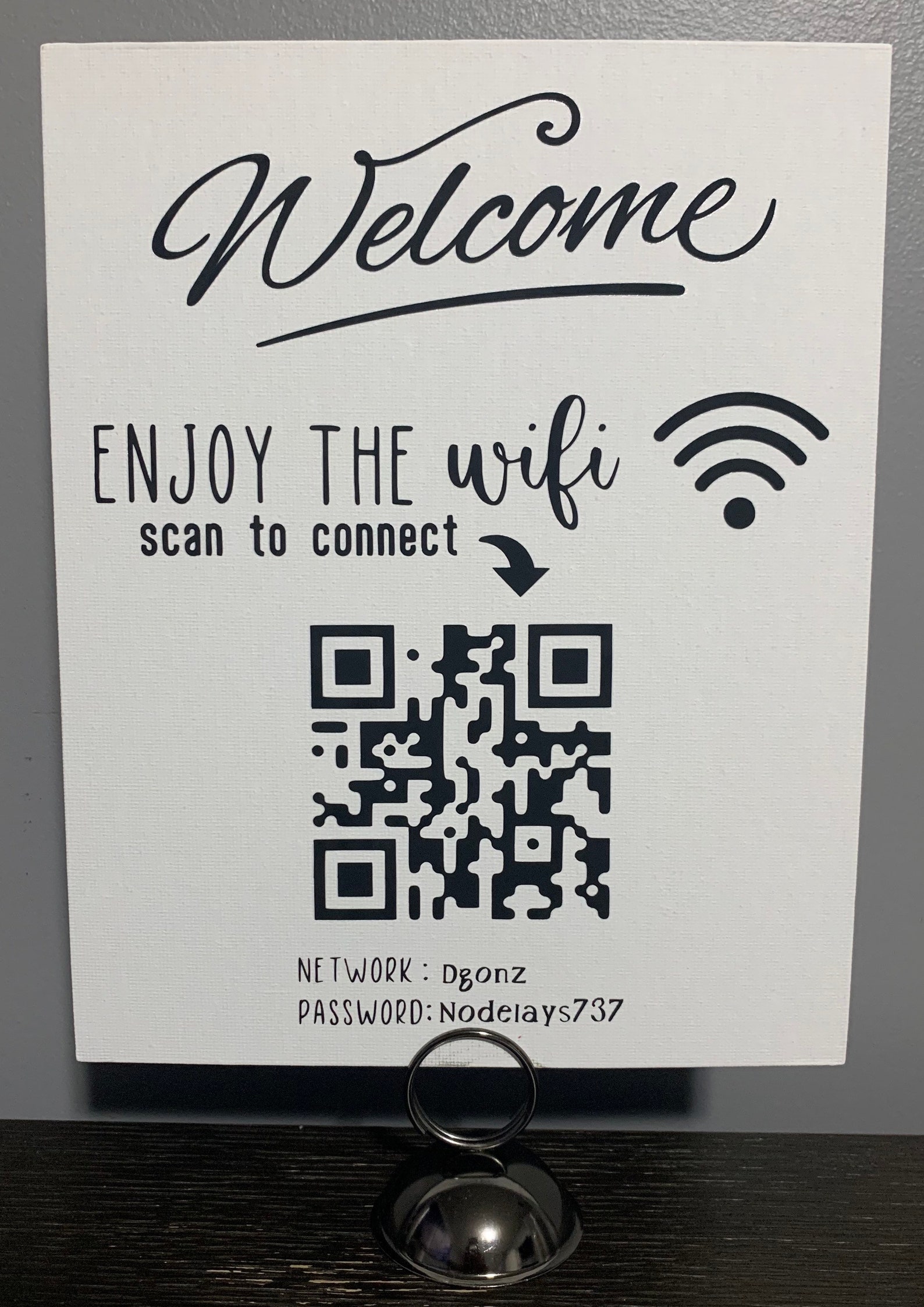 Wifi QR Code Custom Sign Wifi Barcode Canvas QR Link - Etsy Italia