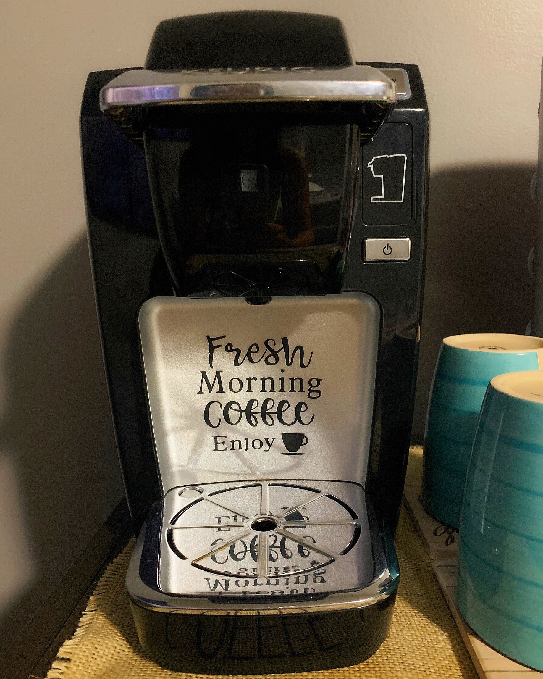 Keurig Coffee Maker Vinyl Decal Personalized Decal Coffee Etsy UK