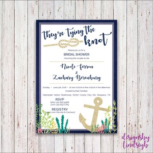 Nautical Wedding Shower Invitation - Co-Ed - by DesignsByLindseyB