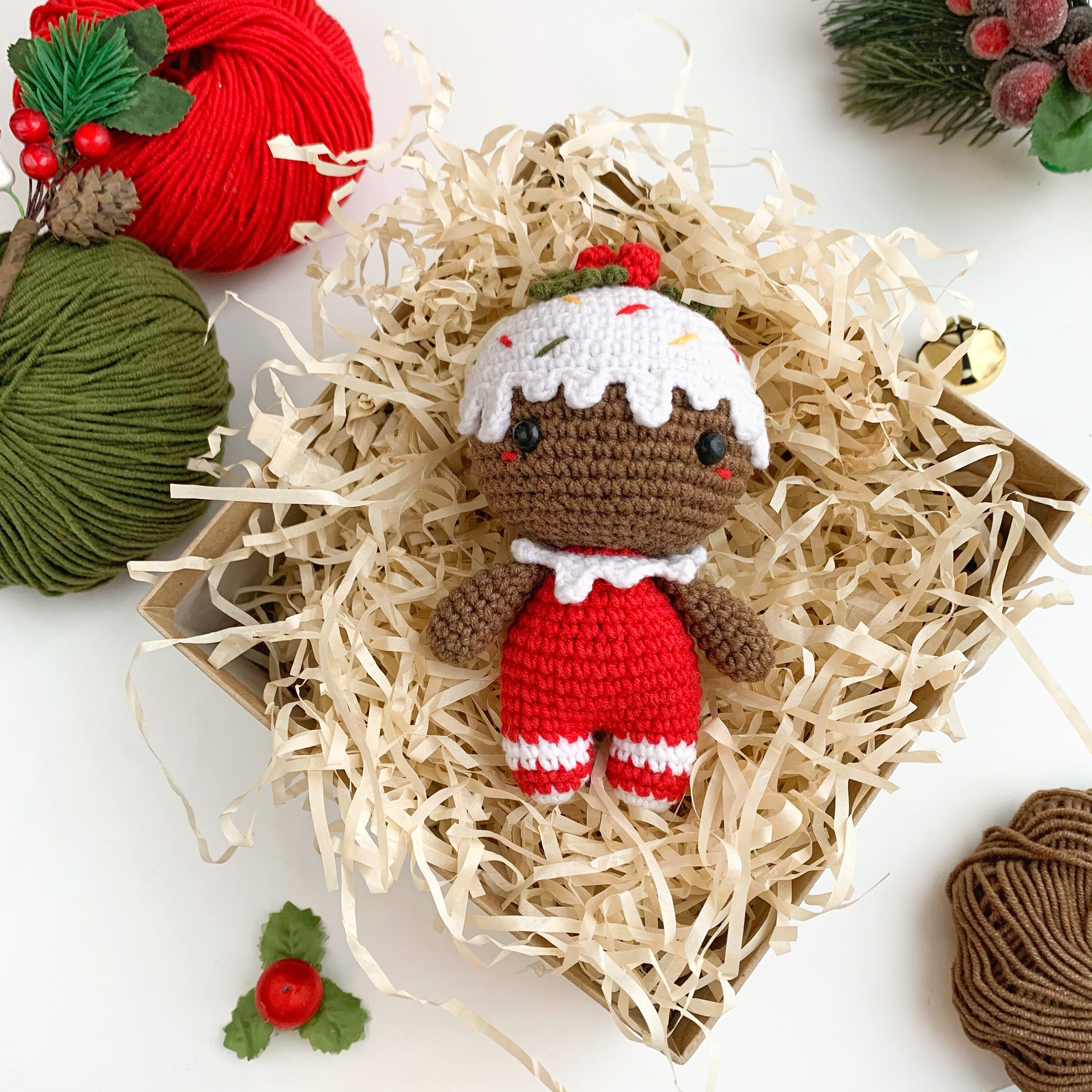 Amigurumi christmas pudding PATTERN Crochet pudding toy | Etsy