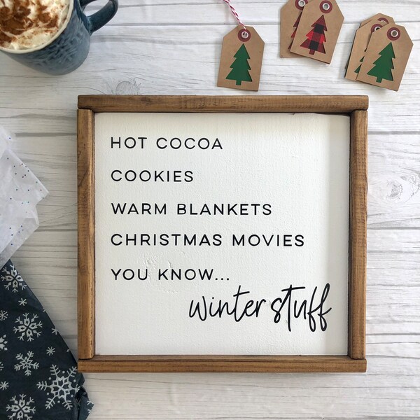 Winter Stuff Sign | Christmas Sign | Holiday Sign | Winter Sign | Cozy Winter Sign