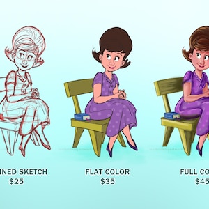 Digital Art Character Design Commissions, Custom, Cartoon, Fan Art
