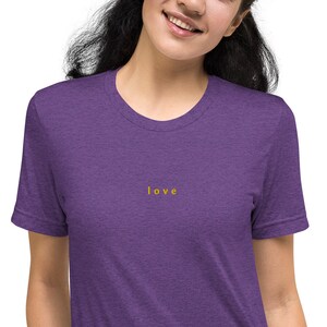 Embroidered Love Shirt, Christian Tri-blend Tee