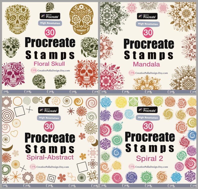 60 Procreate Stars Stamp Brush Set | Doodle Stamps | Star Shape Brush ...