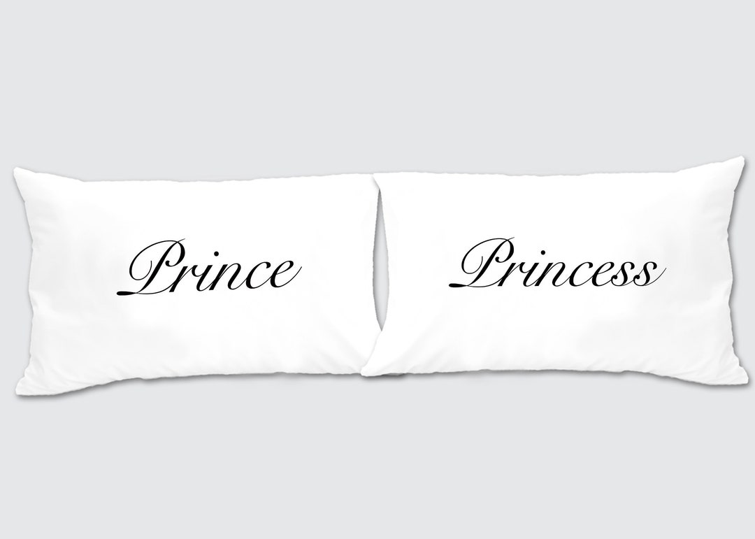 Prince Princess Couple Matching Pillowcases set of 2 Etsy