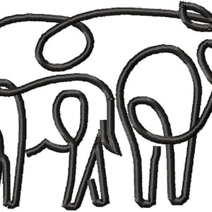 Cows, Machine Embroidery Designs, Cow Embroidery Designs, Farm Animal Embroidery, Friends, Children, Kids, PES Embroidery Designs