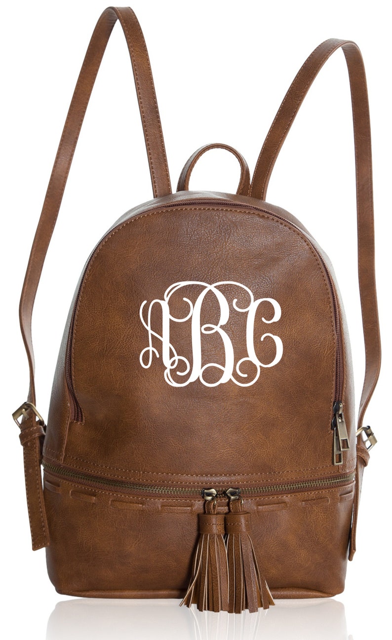 Personalized Backpack for Women Monogrammed Leather Backpack Etsy