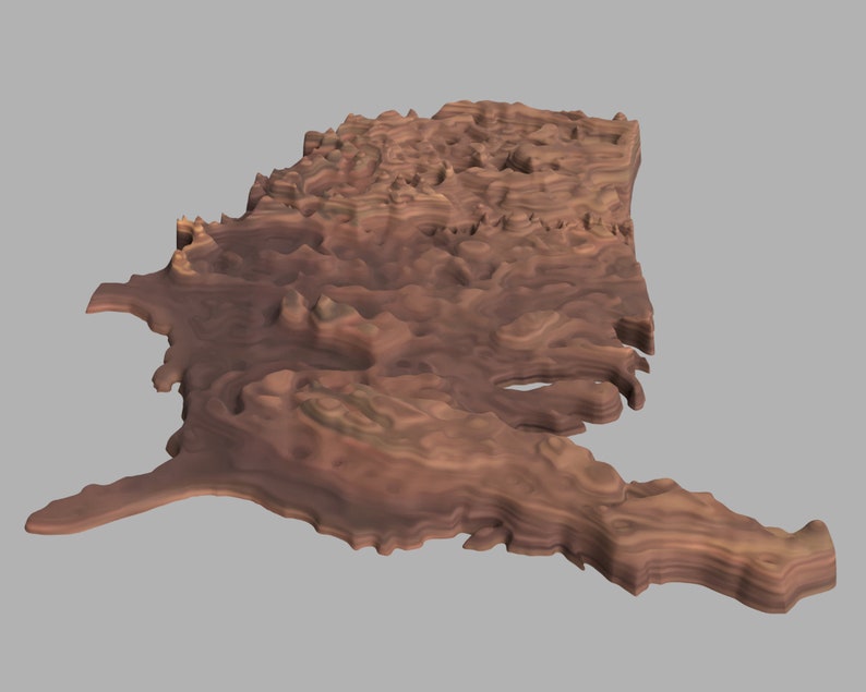 USA Topographic Map STL for CNC Milling Etsy