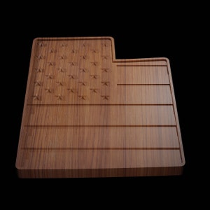 Utah - 3pk STL files - State Shaped Flag
