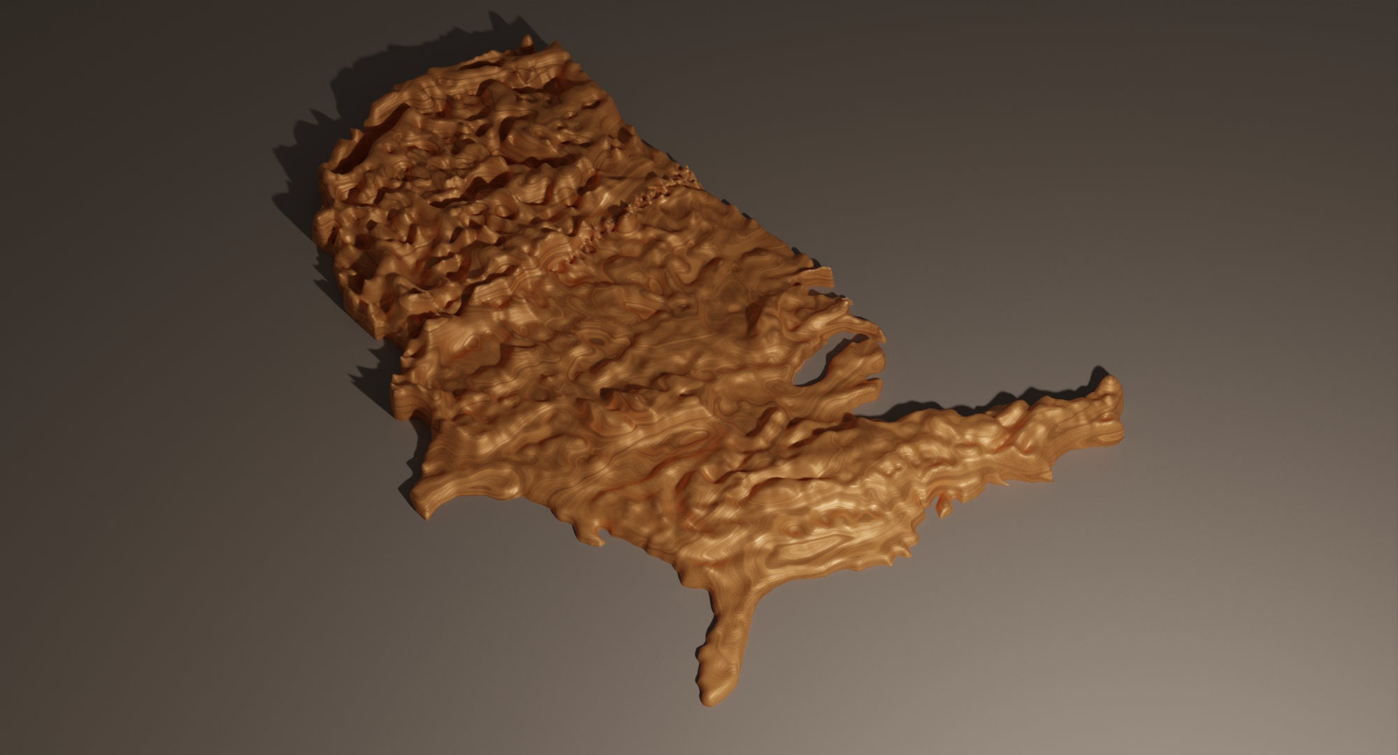 USA Topographic Map STL for CNC Milling Etsy