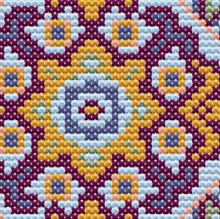 Samarkand Rug Cross Stich PDF Pattern Dolls House Miniature Carpet ...