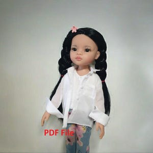 Paola Reina Shirt Pattern PDF File / any doll 32cm