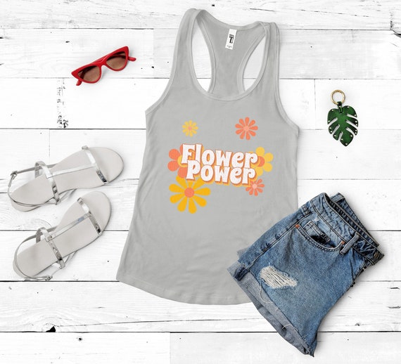 Flower Power Tank Hippie Tank Flower Child Tank Top Girl - Etsy